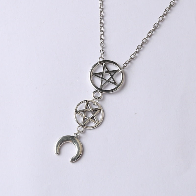 Make a series of hollow necklaces with stars and moons