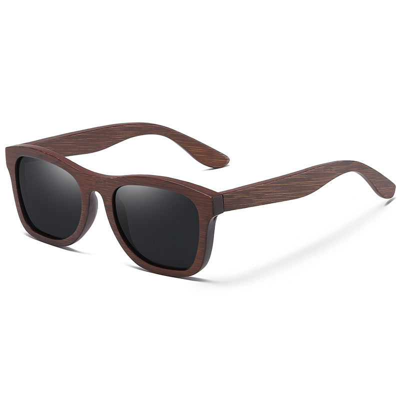 Lunettes de soleil rétro polarisées en bois de bambou