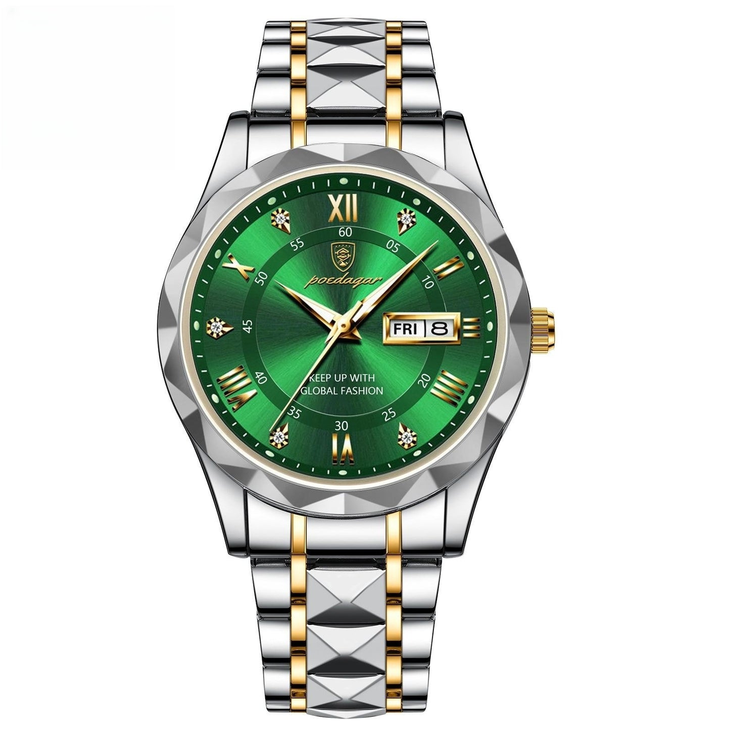 Montre à quartz lumineuse étanche pour homme avec double calendrier - LUXARAH
