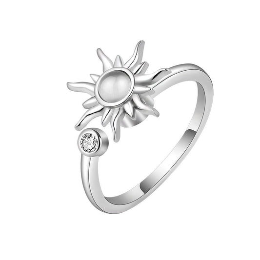 Bague anti-stress et en forme de tournesol rotatif - LUXARAH