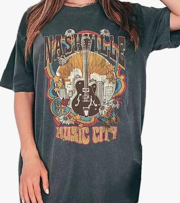 T-shirt oversize en coton imprimé coloré - LUXARAH