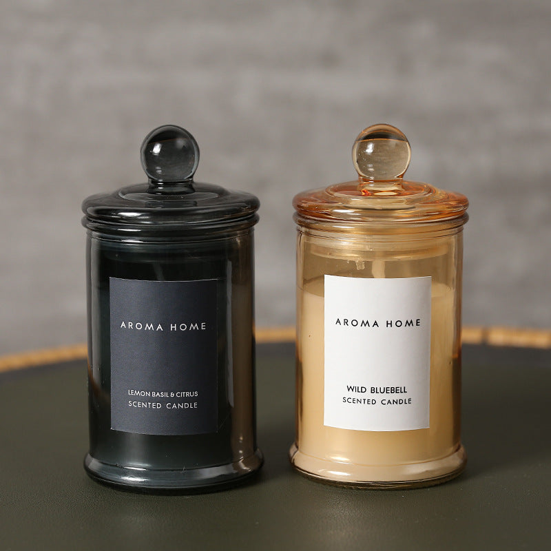Bougie d'aromathérapie en cire de soja en forme de théière