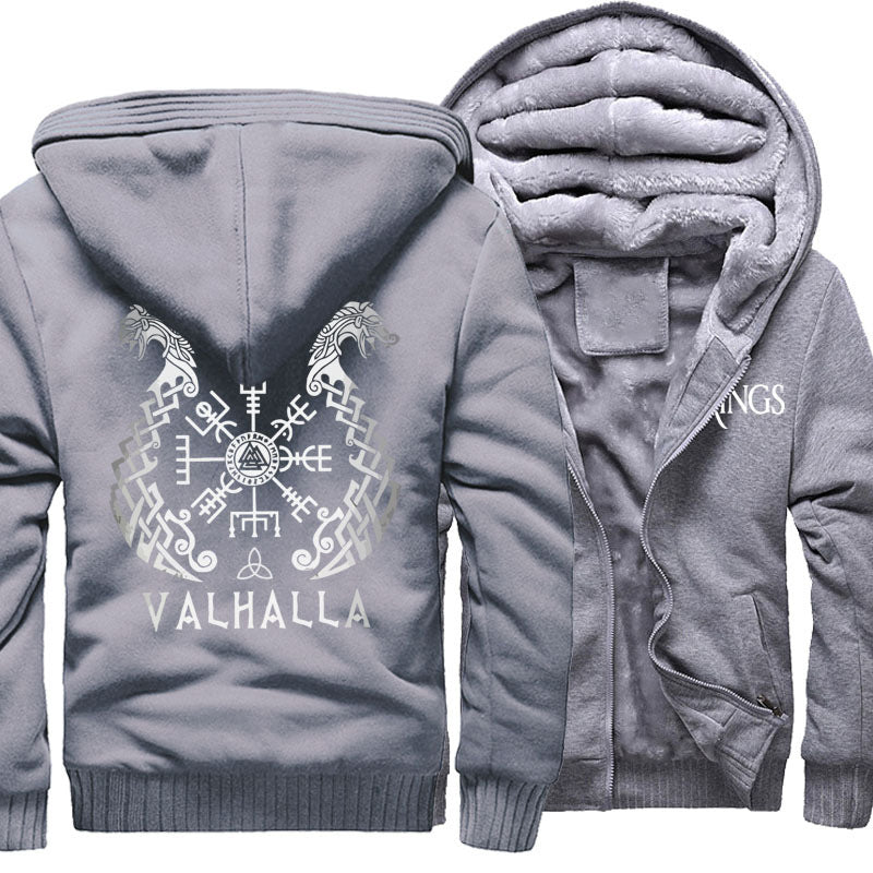 Veste épaisse et chaude doublée de polaire pour l'automne et l'hiver, pull imprimé grande taille