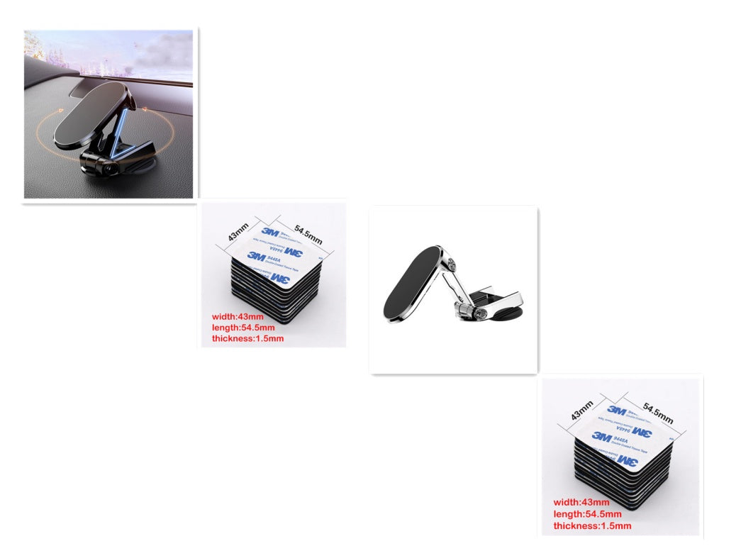 Support magnétique rotatif pour téléphone portable de voiture, pliable et universel, en métal, pour grille d'aération, GPS