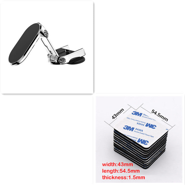 Support magnétique rotatif pour téléphone portable de voiture, pliable et universel, en métal, pour grille d'aération, GPS