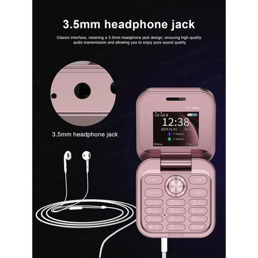 Téléphone portable 2G à double carte et double veille pliable