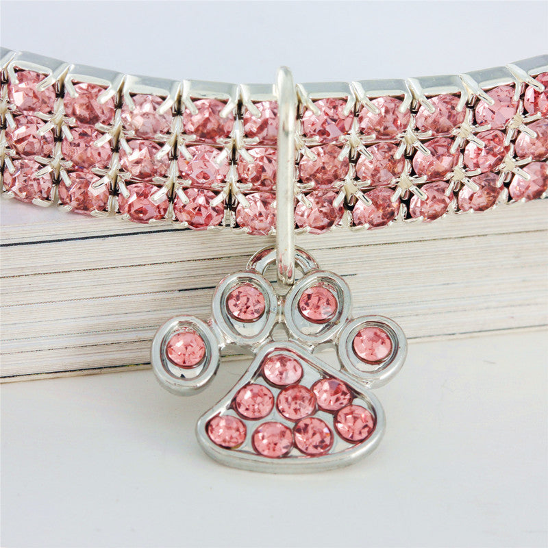 Collier pour animal de compagnie avec diamants, accessoires pour chats et chiens de couleurs variées, griffes de chat, collier élastique pour chat et chien - LUXARAH