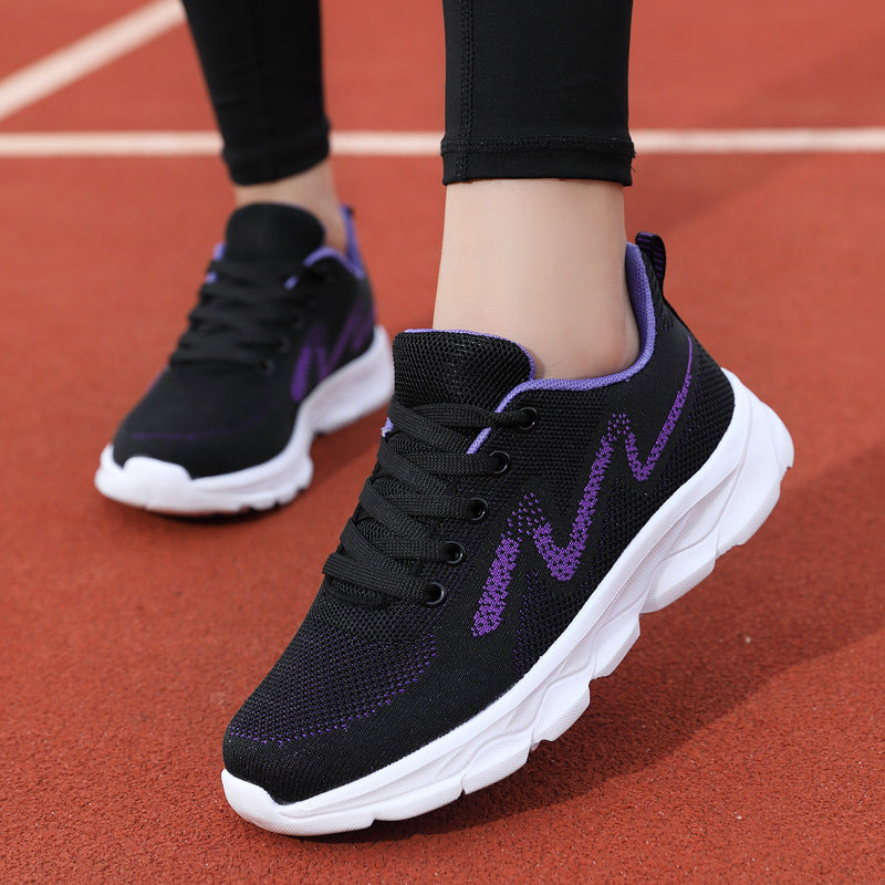 Baskets All Black pour femmes, chaussures de course légères, respirantes et décontractées à semelle souple - LUXARAH