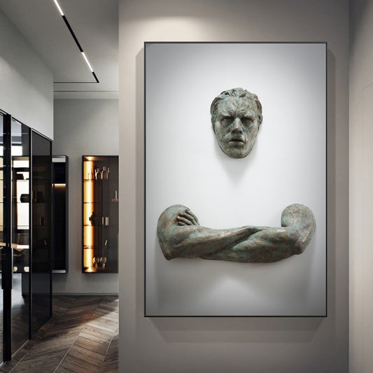 Sculpture moderne abstraite, peinture murale sur toile, tableau Art déco