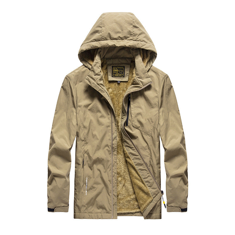 Veste homme plus polaire épaisse décontractée, manteau jeunesse