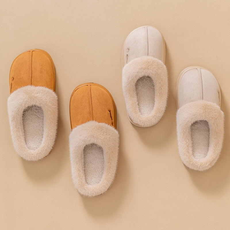 Chaussons d'hiver confortables et chauds pour couple, chaussures en coton, antidérapantes, pour femme et homme
