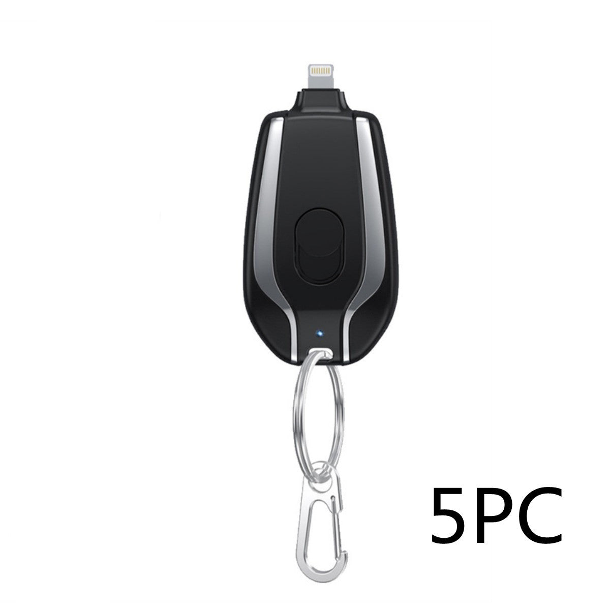 Mini chargeur d'urgence 1500 mAh avec porte-clés et batterie de secours ultra-compacte de type C, charge rapide
