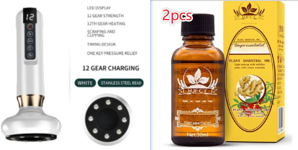 Appareil de massage électrique à ventouses pour le corps, anti-cellulite, ventouses de massage Gua Sha, pots amincissants brûle-graisses - LUXARAH
