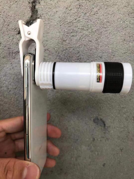 Objectif télescopique rétractable à clip pour téléphone portable Zoom pour Galaxy S3, S4, S5, S6, S7 Edge