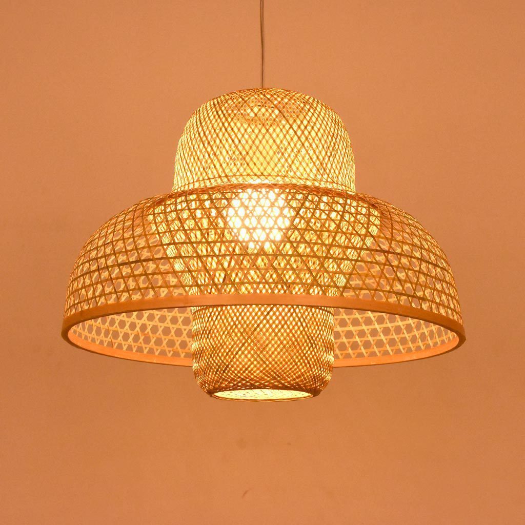Lustre de style chinois en bambou