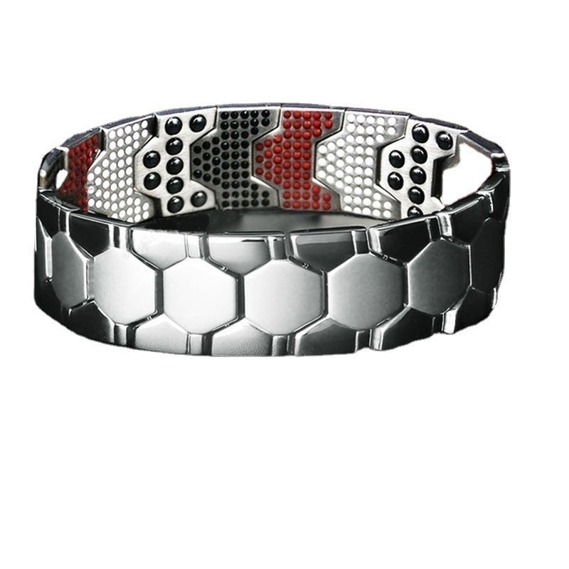 Bracelet magnétique hexagonal détachable multipoints pour homme - LUXARAH