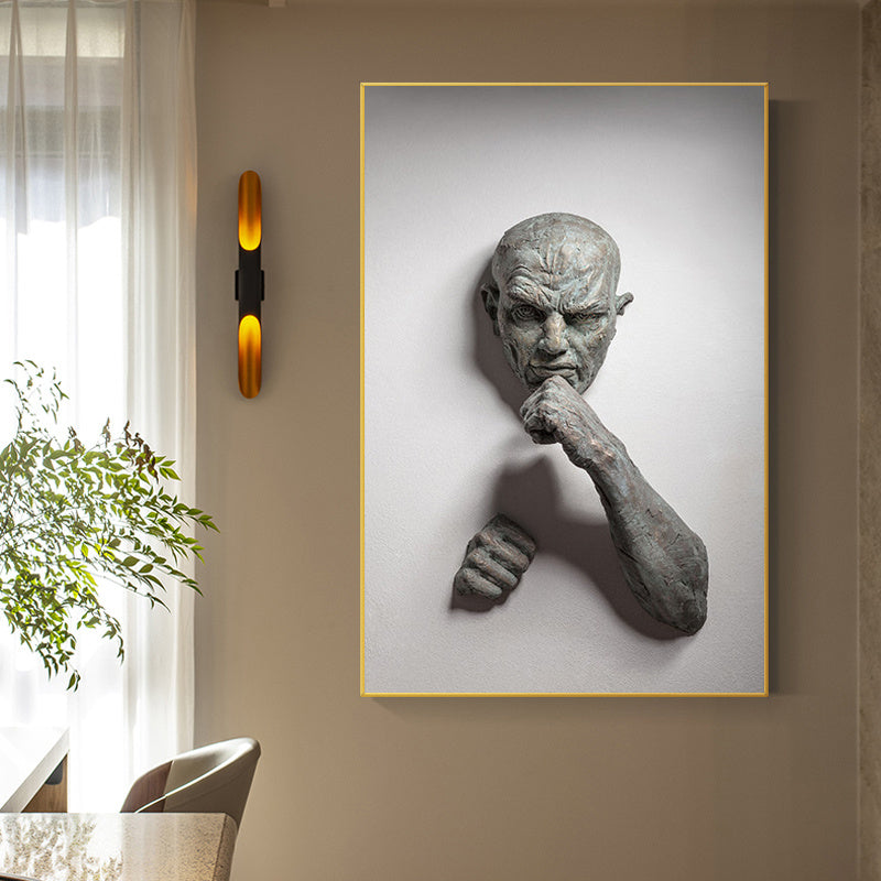 Sculpture moderne abstraite, peinture murale sur toile, tableau Art déco
