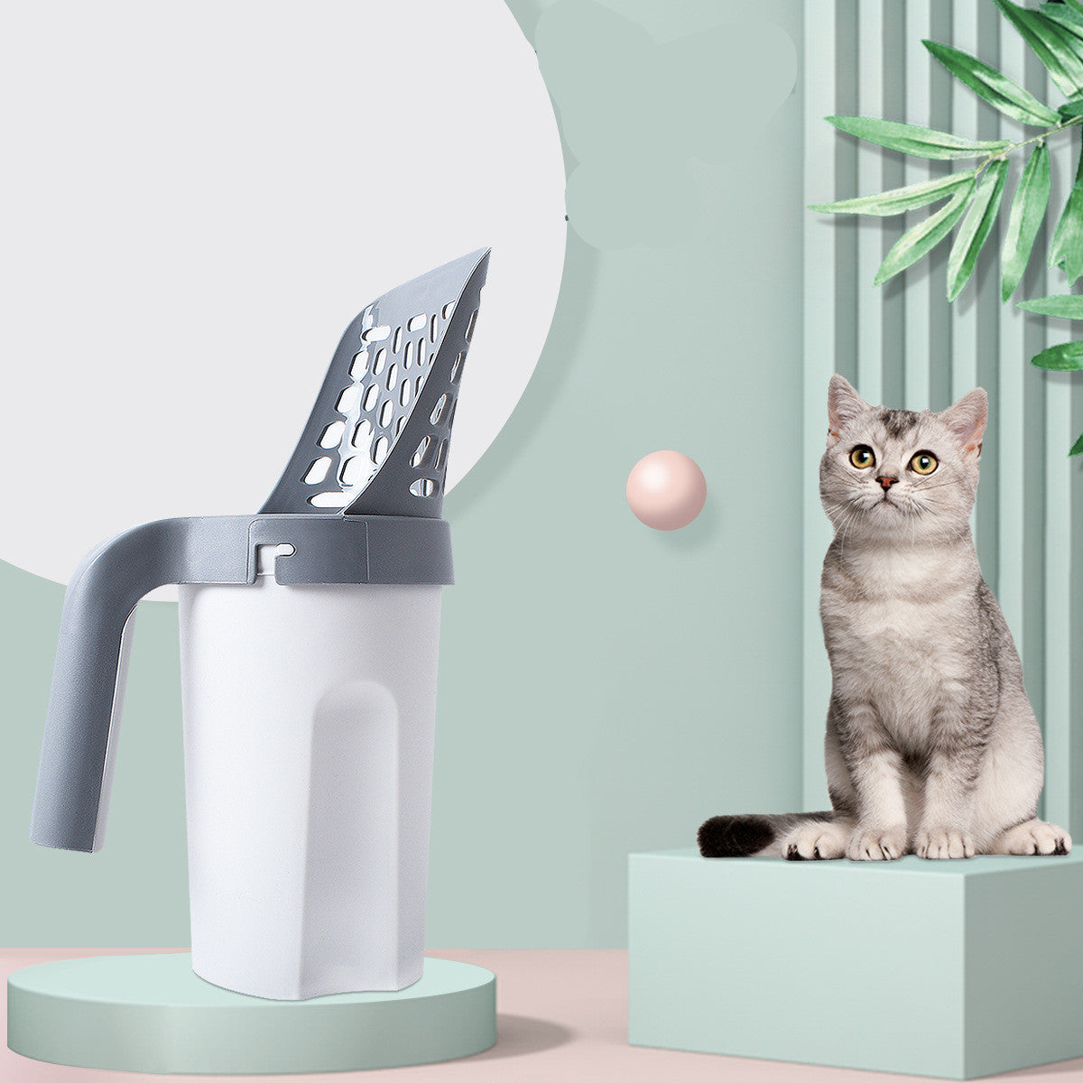 Pelle à litière en plastique pour chat, outil de nettoyage creux pour le sable et les déchets des animaux de compagnie - LUXARAH