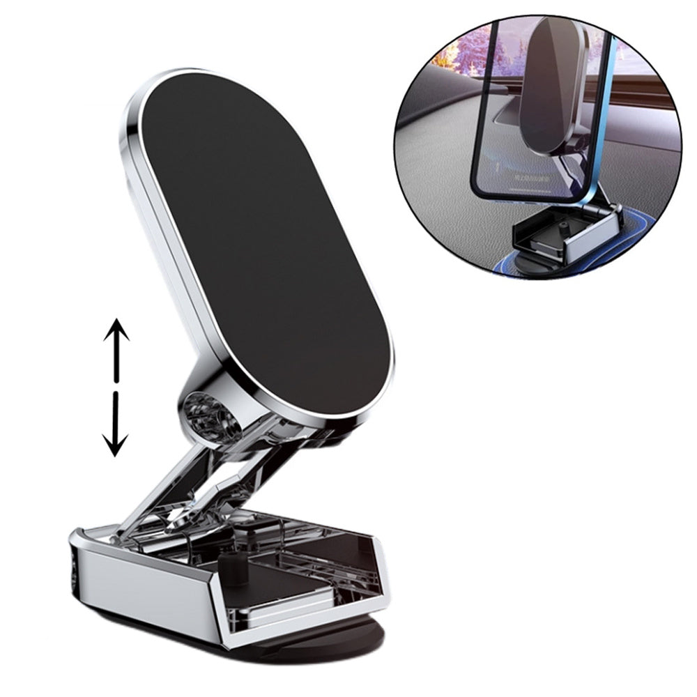 Support magnétique rotatif pour téléphone portable de voiture, pliable et universel, en métal, pour grille d'aération, GPS