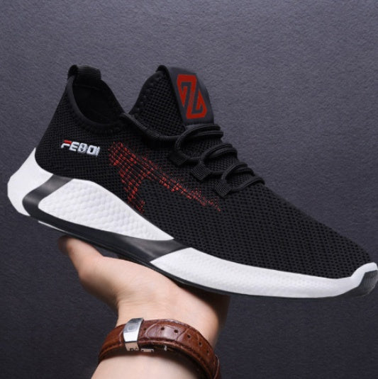 Nouvelles chaussures de sport pour hommes, respirantes, décontractées, en maille, confortables, à lacets, antidérapantes, basses, pour la course - LUXARAH