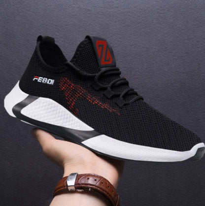 Nouvelles chaussures de sport pour hommes, respirantes, décontractées, en maille, confortables, à lacets, antidérapantes, basses, pour la course - LUXARAH
