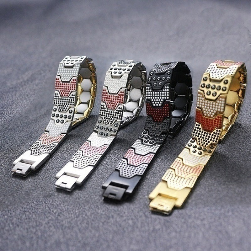 Bracelet magnétique hexagonal détachable multipoints pour homme - LUXARAH