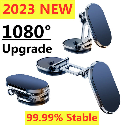 Support magnétique rotatif pour téléphone portable de voiture, pliable et universel, en métal, pour grille d'aération, GPS