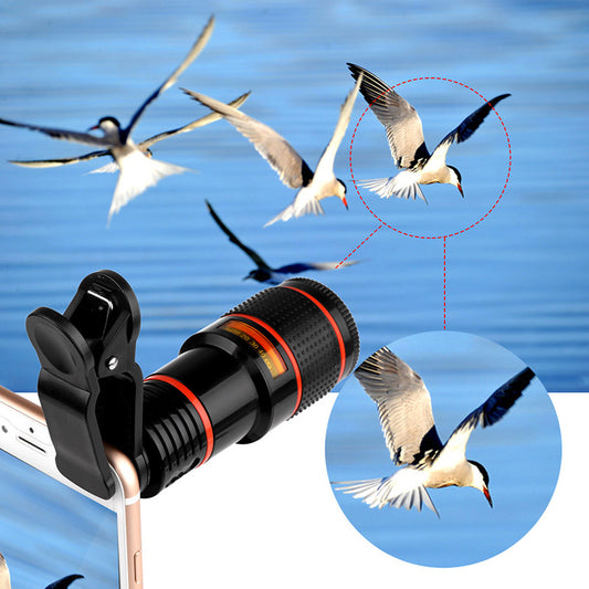 Objectif télescopique rétractable à clip pour téléphone portable Zoom pour Galaxy S3, S4, S5, S6, S7 Edge