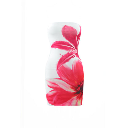 Robe courte fourreau slim à imprimé floral pour femme