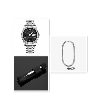 Montre à quartz lumineuse étanche pour homme avec double calendrier - LUXARAH
