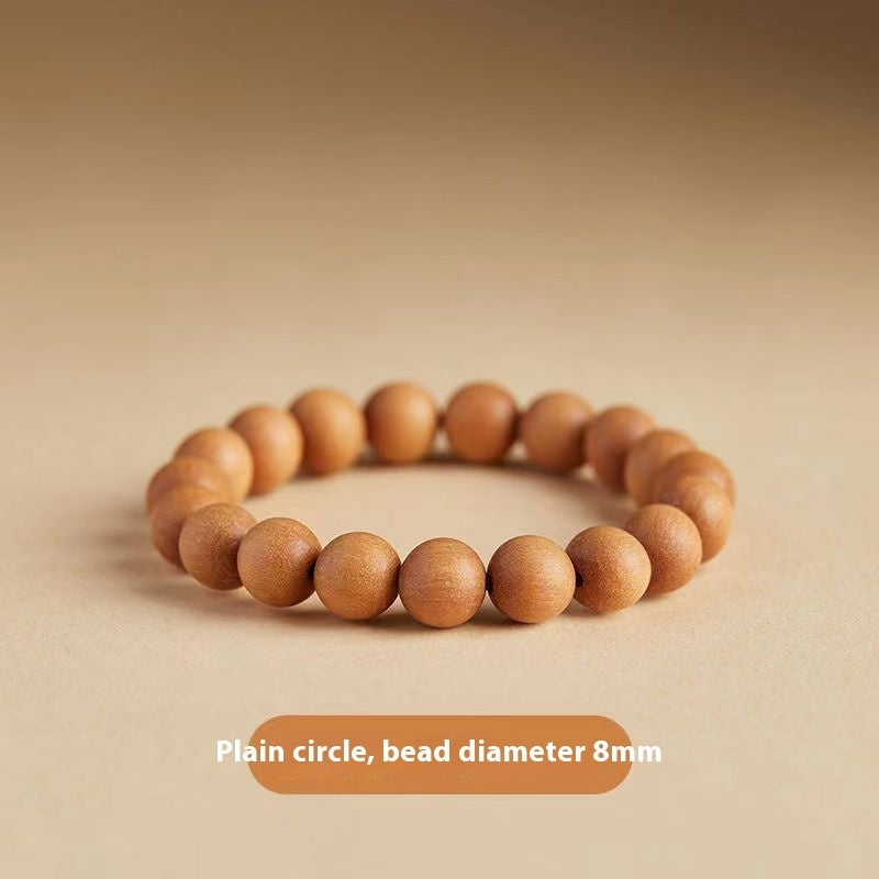 Bracelet de méditation chinois en bois de pêcher naturel - LUXARAH