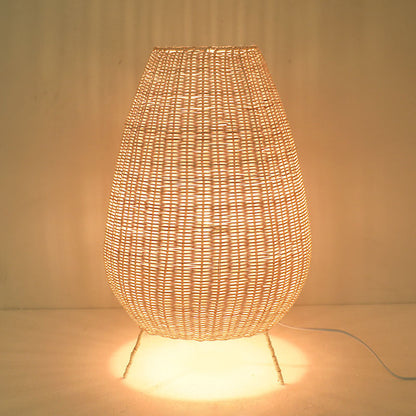 Lampadaire de style japonais en rotin pour salon et chambre à coucher - LUXARAH