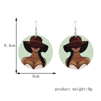 Bijoux Éthiques Boucles d'oreilles en bois artisanales et imprimées - Élégance unique pour chaque occasion