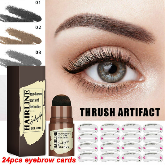 Kit de pochoirs pour sourcils, 24 pochoirs pour modeler les sourcils, outil de définition des sourcils longue tenue, kit réutilisable pour un maquillage parfait - LUXARAH