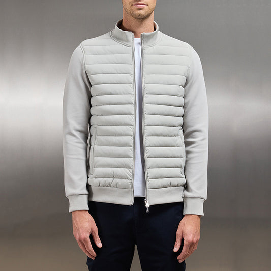 Manteau léger à col montant pour homme, veste tricotée à coutures tendance, vêtements d'hiver