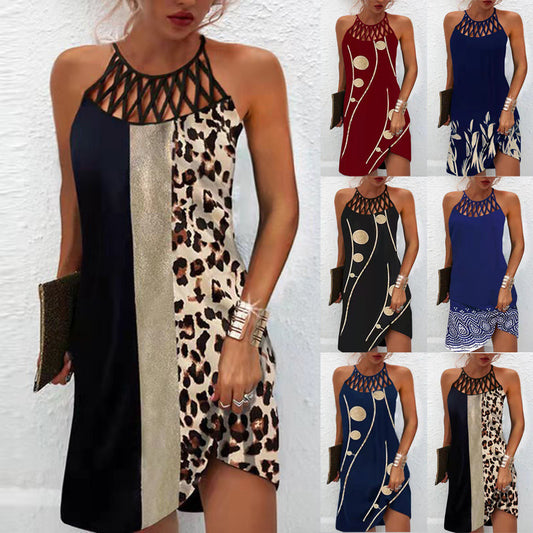 Robe imprimée tendance, décontractée, dos nu, vêtements d'été - LUXARAH
