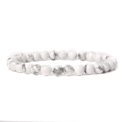 Bracelet en pierre naturelle de 6 mm, tissé à la main, bracelet énergétique - LUXARAH