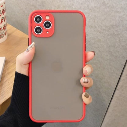 Coque de téléphone portable givrée aux couleurs contrastées pour éviter les chutes