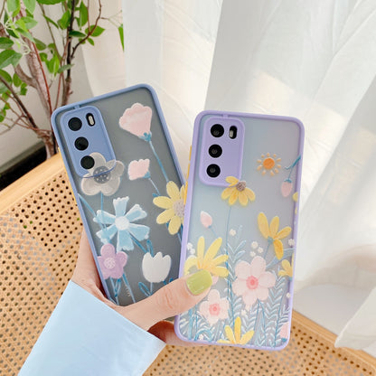 Coque de téléphone à motif floral en reliefEmbossed flower phone case