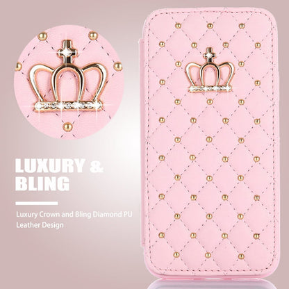 Étui en cuir Crown Card pour téléphone Samsung