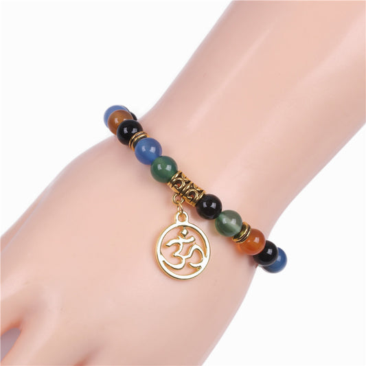 Bracelet Bouddha Énergie en Agate et Chakra Coloré - LUXARAH