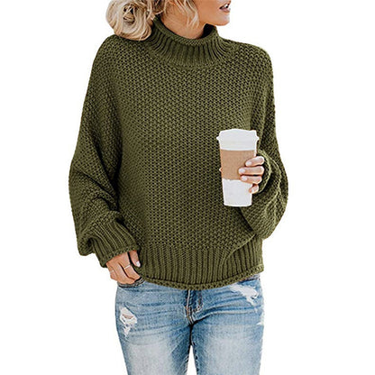 Pull col roulé uni, mode hiver, décontracté, tricoté, manches longues, vêtements pour femmes