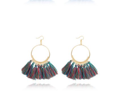 Boucles d'oreilles pendantes à grosses gouttes rondes