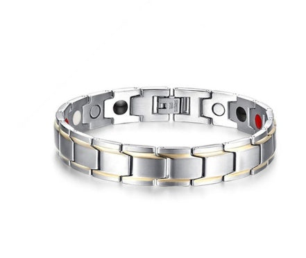 Bracelet 4 en 1 pour homme, magnétique, en titane, pour la santé et l'arthrite - LUXARAH