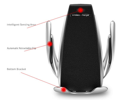 Chargeur sans fil pour voiture 10 W, induction, charge rapide sans fil, avec support de téléphone S5
