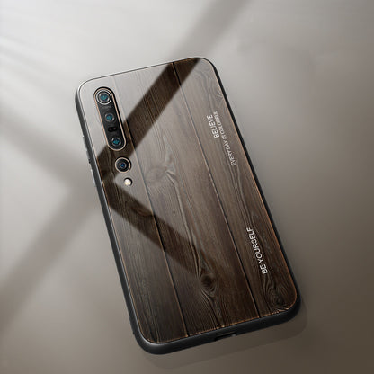 Étui de téléphone en verre grain de bois