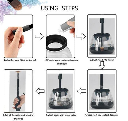 Brosses de maquillage électriques professionnelles, outil de lavage automatique, séchage en quelques secondes, protection des poils - LUXARAH