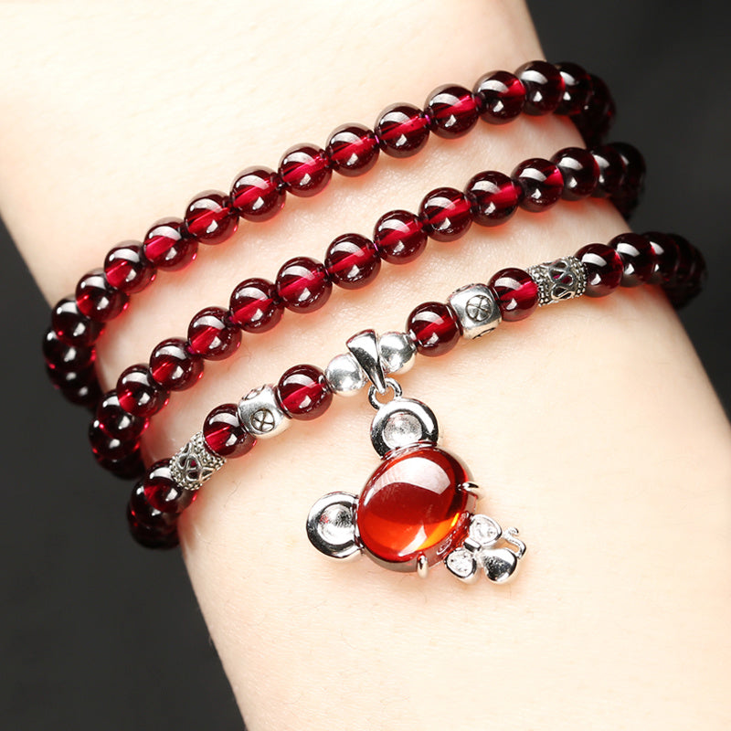 Natural garnet bracelet - LUXARAH