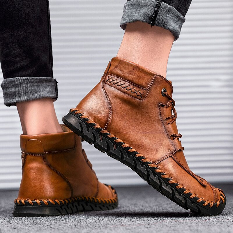 Chaussures en cuir pour hommes, chaussures décontractées - LUXARAH