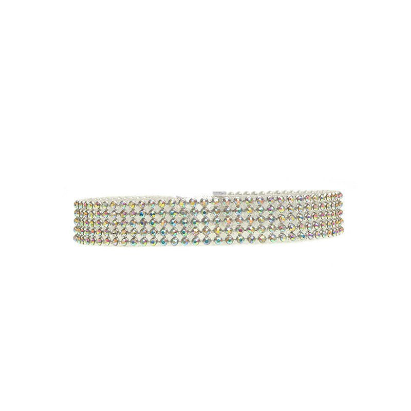 Collier ras du cou tendance pour femme, entièrement en cristal et strass, bijou de mariage